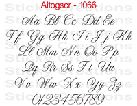 Altog Script Font #1066 - Custom Personalized Your Text Letters Preview