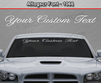 Altog Script Font #1066 - Custom Personalized Your Text Letters Windshield Window Vinyl Sticker Decal Graphic Banner 36"x4.25"+