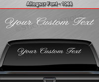 Altog Script Font #1066 - Custom Personalized Your Text Letters Windshield Window Vinyl Sticker Decal Graphic Banner 36"x4.25"+