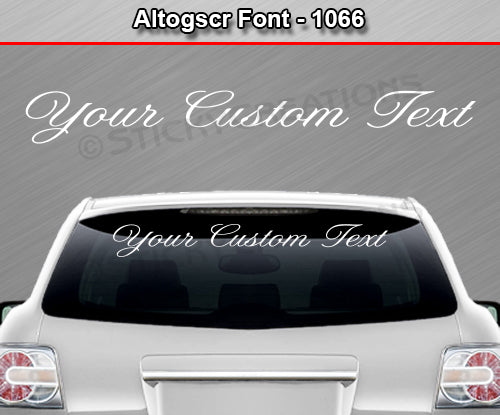 Altog Script Font #1066 - Custom Personalized Your Text Letters Windshield Window Vinyl Sticker Decal Graphic Banner 36"x4.25"+