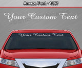 Amaze Font #1067 - Custom Personalized Your Text Letters Windshield Window Vinyl Sticker Decal Graphic Banner 36"x4.25"+