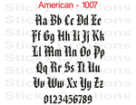 American Font #1007 - Custom Personalized Your Text Letters Preview