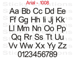 Arial Font #1008 - Custom Personalized Your Text Letters Preview
