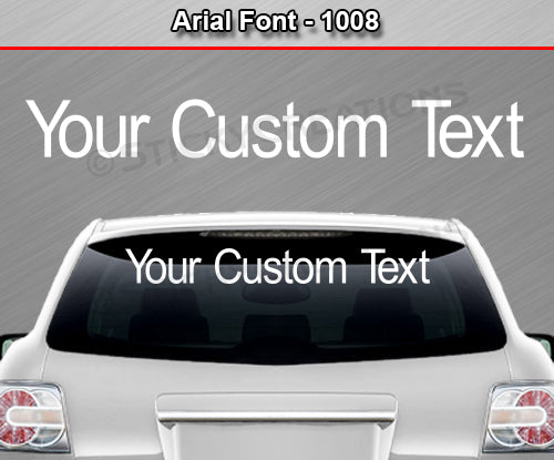 Arial Font #1008 - Custom Personalized Your Text Letters Windshield Window Vinyl Sticker Decal Graphic Banner 36"x4.25"+
