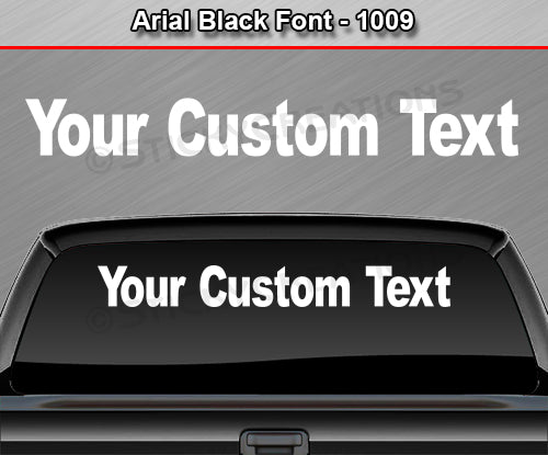 Arial Black Font #1009 - Custom Personalized Your Text Letters Windshield Window Vinyl Sticker Decal Graphic Banner 36"x4.25"+