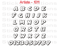 Artiste Font #1011 - Custom Personalized Your Text Letters Preview