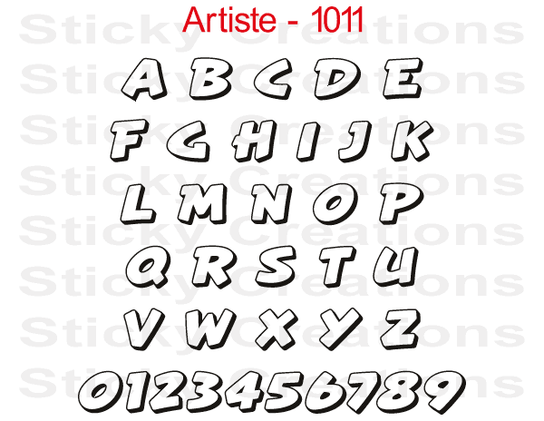 Artiste Font #1011 - Custom Personalized Your Text Letters Preview