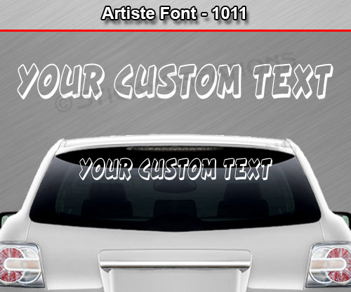 Artiste Font #1011 - Custom Personalized Your Text Letters Windshield Window Vinyl Sticker Decal Graphic Banner 36"x4.25"+