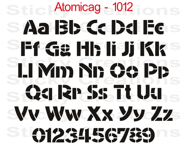 Atomicag Font #1012 - Custom Personalized Your Text Letters Preview