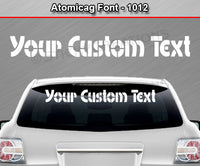 Atomicag Font #1012 - Custom Personalized Your Text Letters Windshield Window Vinyl Sticker Decal Graphic Banner 36"x4.25"+