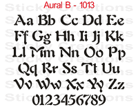 Aural B Font #1013 - Custom Personalized Your Text Letters Preview