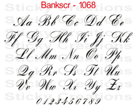 Bank Script Font #1068 - Custom Personalized Your Text Letters Preview
