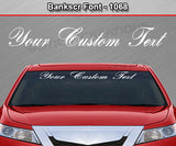 Bank Script Font #1068 - Custom Personalized Your Text Letters Windshield Window Vinyl Sticker Decal Graphic Banner 36"x4.25"+