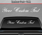 Bank Script Font #1068 - Custom Personalized Your Text Letters Windshield Window Vinyl Sticker Decal Graphic Banner 36"x4.25"+