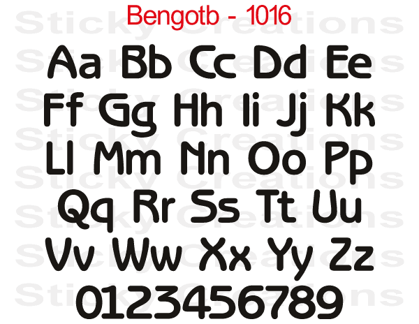 Bengotb Font #1016 - Custom Personalized Your Text Letters Preview