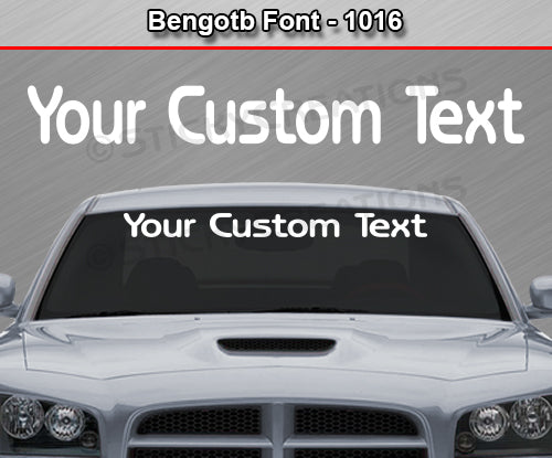 Bengotb Font #1016 - Custom Personalized Your Text Letters Windshield Window Vinyl Sticker Decal Graphic Banner 36"x4.25"+
