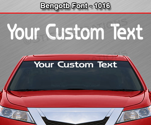 Bengotb Font #1016 - Custom Personalized Your Text Letters Windshield Window Vinyl Sticker Decal Graphic Banner 36"x4.25"+