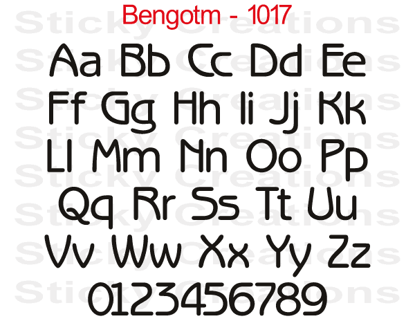 Bengotm Font #1017 - Custom Personalized Your Text Letters Preview