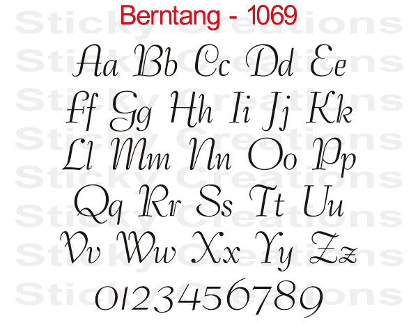Berntang Font #1069 - Custom Personalized Your Text Letters Preview