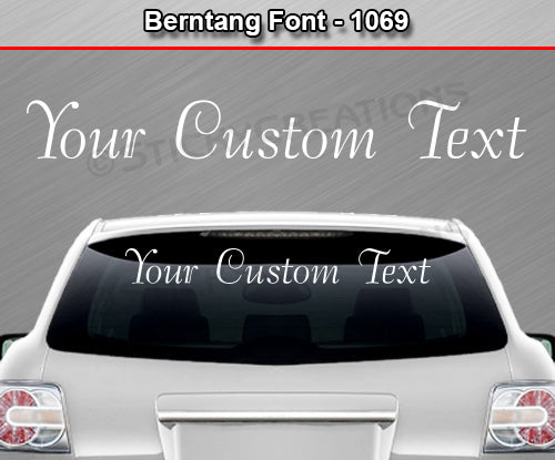 Berntang Font #1069 - Custom Personalized Your Text Letters Windshield Window Vinyl Sticker Decal Graphic Banner 36"x4.25"+