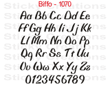 Biffo Font #1070 - Custom Personalized Your Text Letters Preview