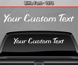 Biffo Font #1070 - Custom Personalized Your Text Letters Windshield Window Vinyl Sticker Decal Graphic Banner 36"x4.25"+
