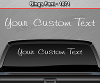 Bings Font #1071 - Custom Personalized Your Text Letters Windshield Window Vinyl Sticker Decal Graphic Banner 36"x4.25"+