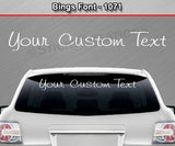 Bings Font #1071 - Custom Personalized Your Text Letters Windshield Window Vinyl Sticker Decal Graphic Banner 36"x4.25"+
