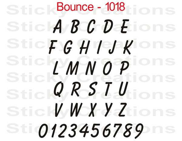 Bounce Font #1018 - Custom Personalized Your Text Letters Preview