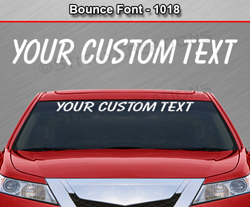 Bounce Font #1018 - Custom Personalized Your Text Letters Windshield Window Vinyl Sticker Decal Graphic Banner 36"x4.25"+