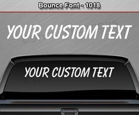 Bounce Font #1018 - Custom Personalized Your Text Letters Windshield Window Vinyl Sticker Decal Graphic Banner 36"x4.25"+