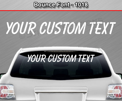 Bounce Font #1018 - Custom Personalized Your Text Letters Windshield Window Vinyl Sticker Decal Graphic Banner 36"x4.25"+