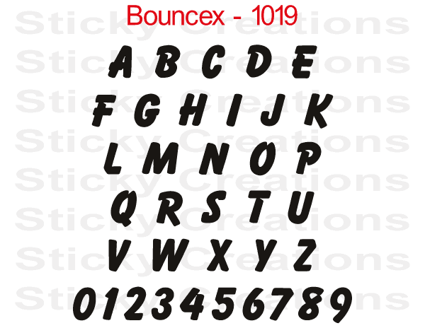 Bouncex Font #1019 - Custom Personalized Your Text Letters Preview