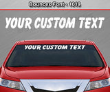 Bouncex Font #1019 - Custom Personalized Your Text Letters Windshield Window Vinyl Sticker Decal Graphic Banner 36"x4.25"+