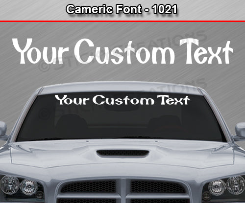 Cameric Font #1021 - Custom Personalized Your Text Letters Windshield Window Vinyl Sticker Decal Graphic Banner 36"x4.25"+