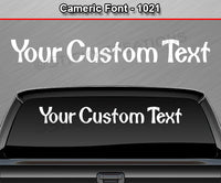 Cameric Font #1021 - Custom Personalized Your Text Letters Windshield Window Vinyl Sticker Decal Graphic Banner 36"x4.25"+