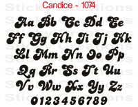 Candice Font #1074 - Custom Personalized Your Text Letters Preview