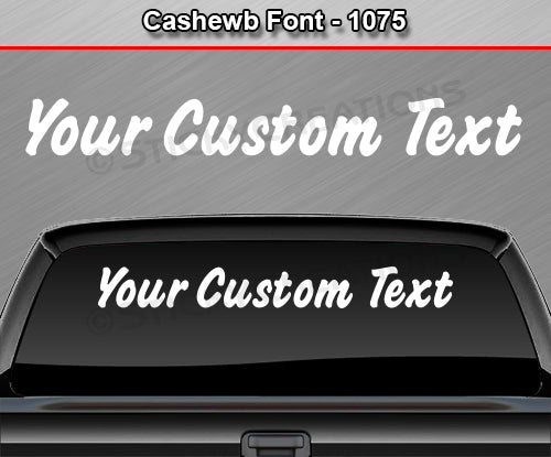 Cashew B Font #1075 - Custom Personalized Your Text Letters Windshield Window Vinyl Sticker Decal Graphic Banner 36"x4.25"+