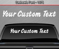 Cashew B Font #1075 - Custom Personalized Your Text Letters Windshield Window Vinyl Sticker Decal Graphic Banner 36"x4.25"+
