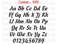 Casket Font #1076 - Custom Personalized Your Text Letters Preview