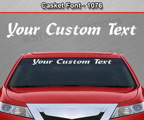 Casket Font #1076 - Custom Personalized Your Text Letters Windshield Window Vinyl Sticker Decal Graphic Banner 36"x4.25"+
