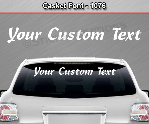 Casket Font #1076 - Custom Personalized Your Text Letters Windshield Window Vinyl Sticker Decal Graphic Banner 36"x4.25"+