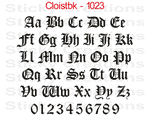 Cloistbk Font #1023 - Custom Personalized Your Text Letters Preview