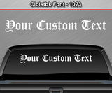 Cloistbk Font #1023 - Custom Personalized Your Text Letters Windshield Window Vinyl Sticker Decal Graphic Banner 36"x4.25"+