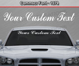 Comm Script Font #1079 - Custom Personalized Your Text Letters Windshield Window Vinyl Sticker Decal Graphic Banner 36"x4.25"+
