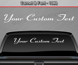 Cornet B Font #1080 - Custom Personalized Your Text Letters Windshield Window Vinyl Sticker Decal Graphic Banner 36"x4.25"+
