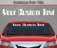 Countdown Font #1024 - Custom Personalized Your Text Letters Windshield Window Vinyl Sticker Decal Graphic Banner 36"x4.25"+