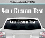 Countdown Font #1024 - Custom Personalized Your Text Letters Windshield Window Vinyl Sticker Decal Graphic Banner 36"x4.25"+