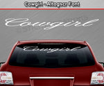 Cowgirl - Altogscr Font - Windshield Window Vinyl Sticker Decal Graphic Banner Text Letters 36"x4.25"+