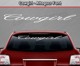 Cowgirl - Altogscr Font - Windshield Window Vinyl Sticker Decal Graphic Banner Text Letters 36"x4.25"+